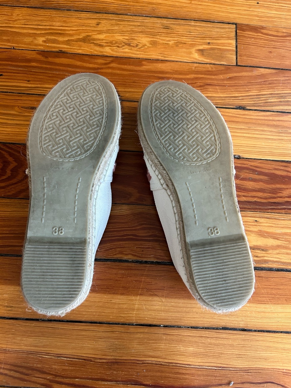 Toni Pons Pink and Cream Slip-On Espadrilles, Size 38 US 6.5 Worn 2x - Picture 7 of 8